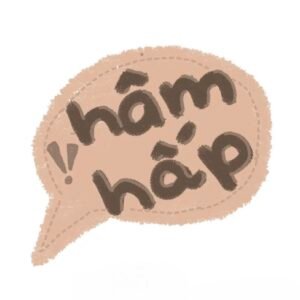 Hình dán ký tự viết tay đáng mến với dòng chữ