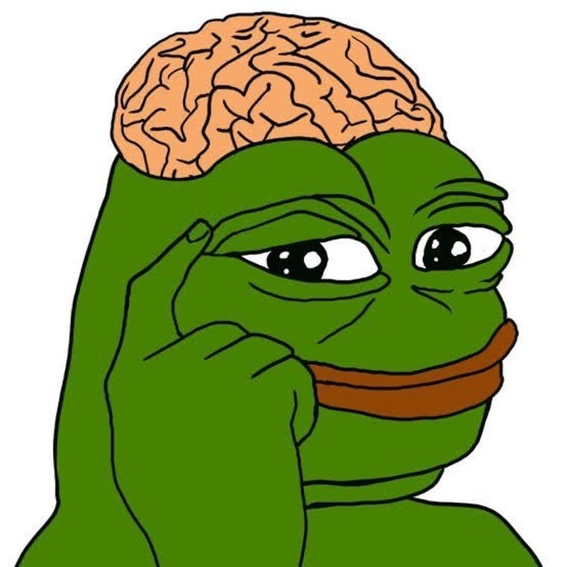 Hình meme ếch xanh bựa với biểu cảm khó hiểu