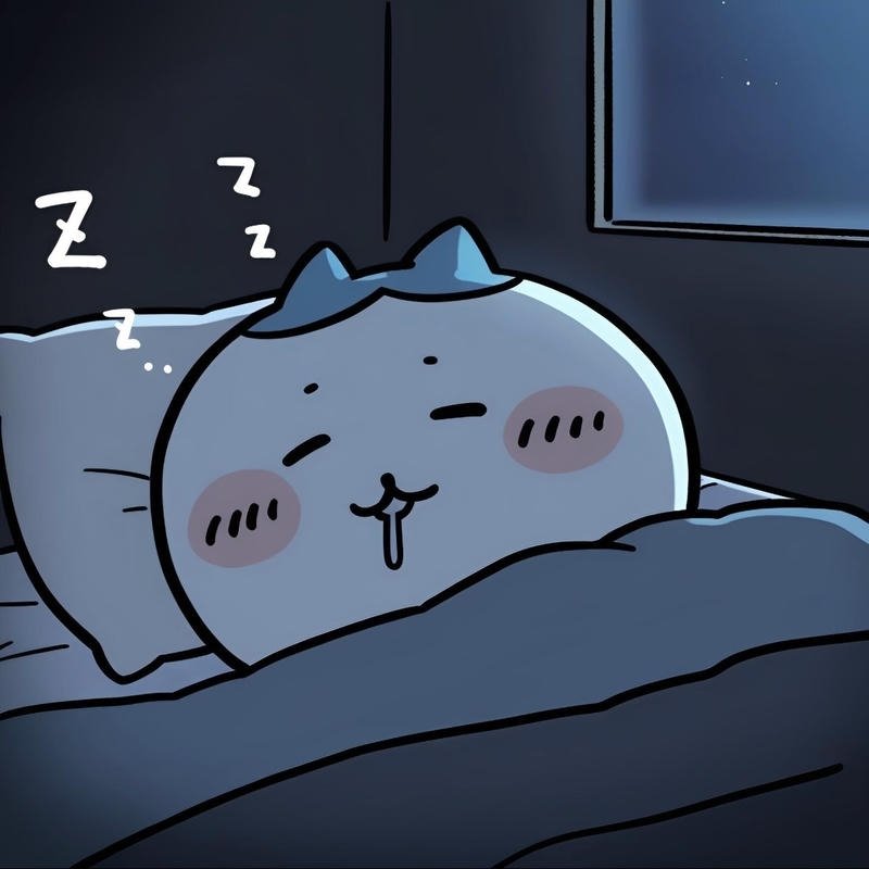 Hình meme ngủ ngon với gương mặt lim dim dễ mến