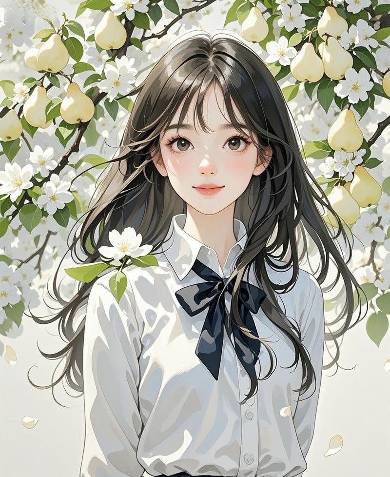 Hình nhân vật nữ anime với gương mặt xinh anime nữ