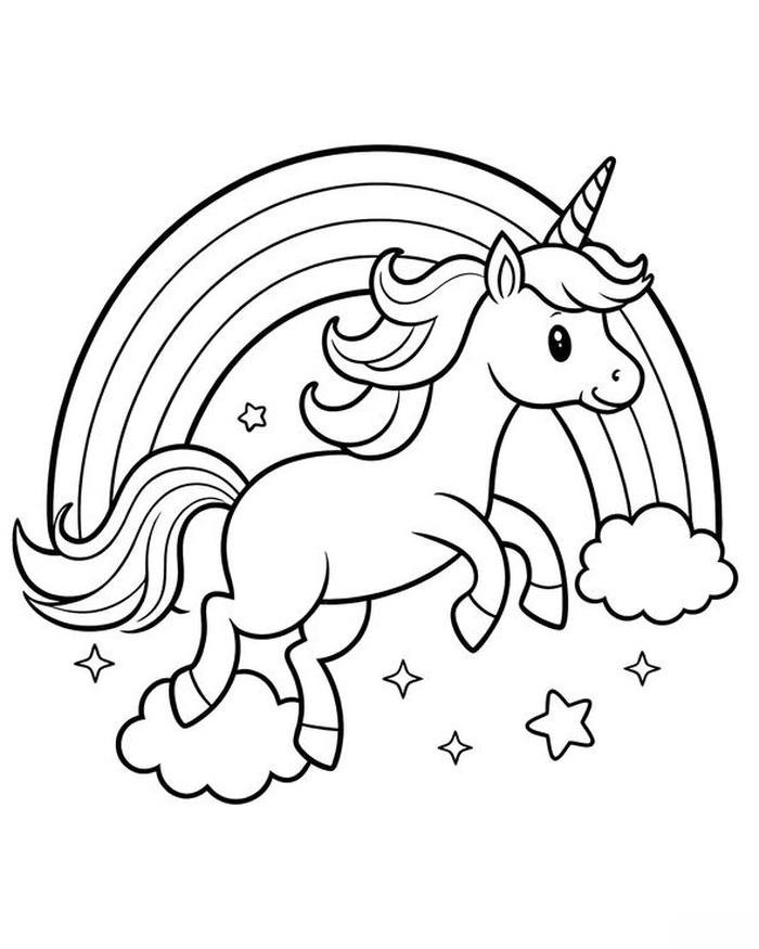 Hình vẽ con ngựa tập tô nét gọn gàng