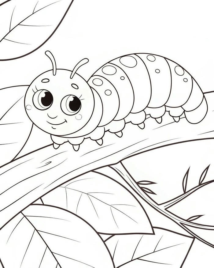 Hình vẽ con sâu dành cho tập tô