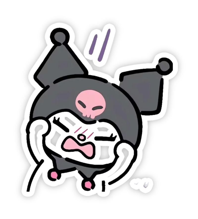 Hình vẽ vui tươi thuộc bộ nhãn dán Kuromi