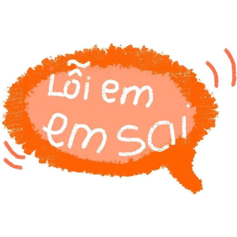 Icon chữ mềm mại với cụm từ ngắn đáng yêu