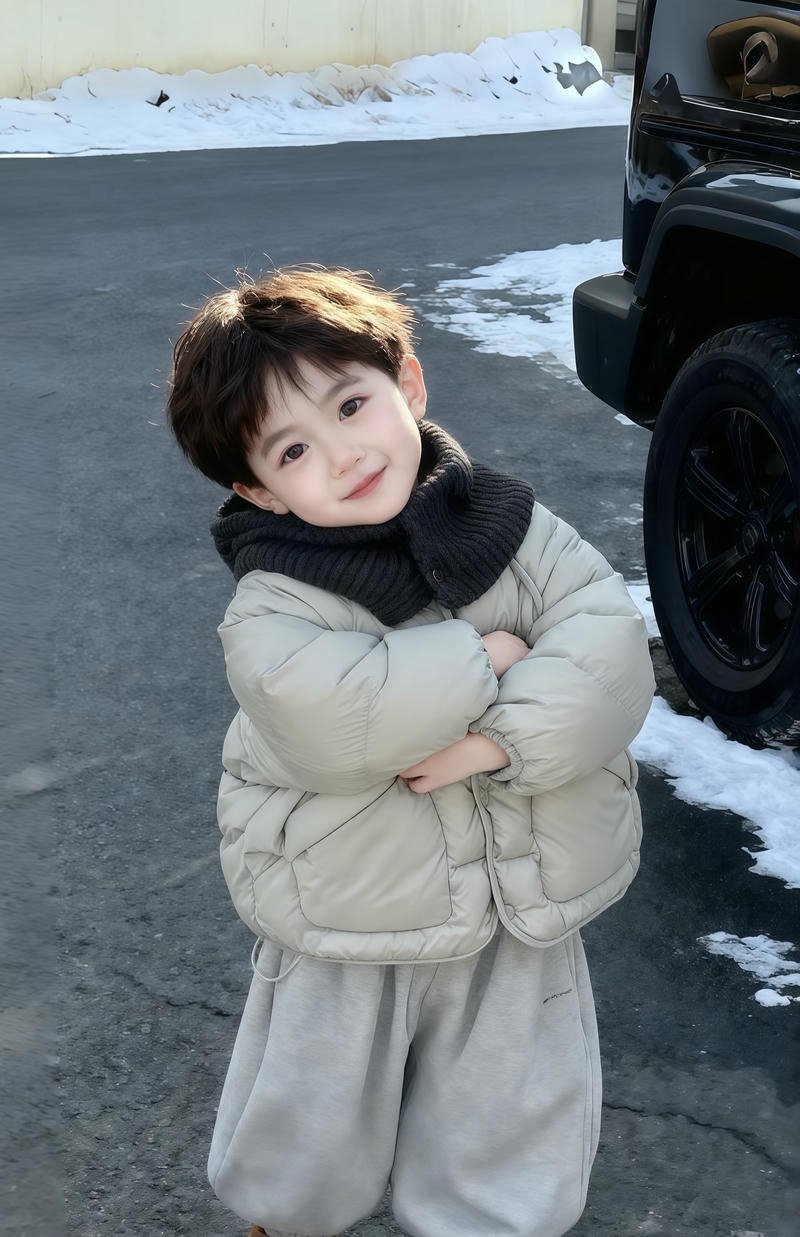 Khoảnh khắc tinh nghịch của ảnh bé trai đáng yêu