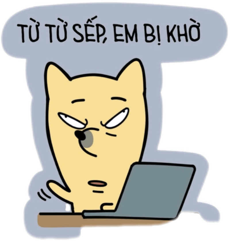 Khuôn mặt biến dạng hài hước trong sticker messenger bựa