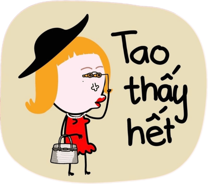 Khuôn mặt ngơ ngác gây cười của sticker messenger bựa