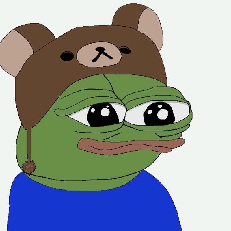 Meme ếch xanh bựa với gương mặt ngơ ngác