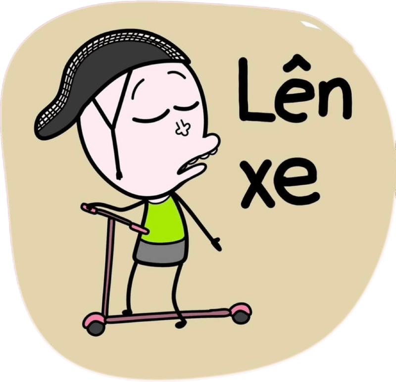 Miệng há rộng méo xệch tạo tiếng cười từ nhãn dán bựa