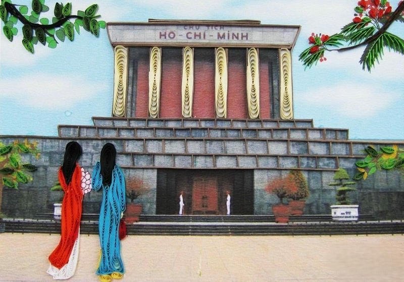 Minh họa kiến trúc lăng bác phong thái trang nghiêm