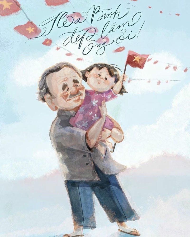 Minh họa ngày quốc khánh chi tiết rõ ràng sinh động