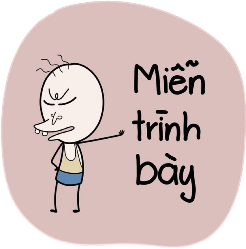 Nét vẽ chọc cười đặc trưng của sticker messenger bựa