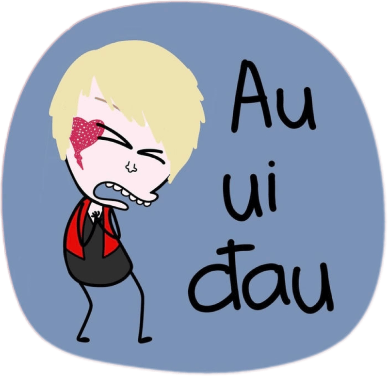 Nhãn dán bựa cùng gương mặt đơ hài hước