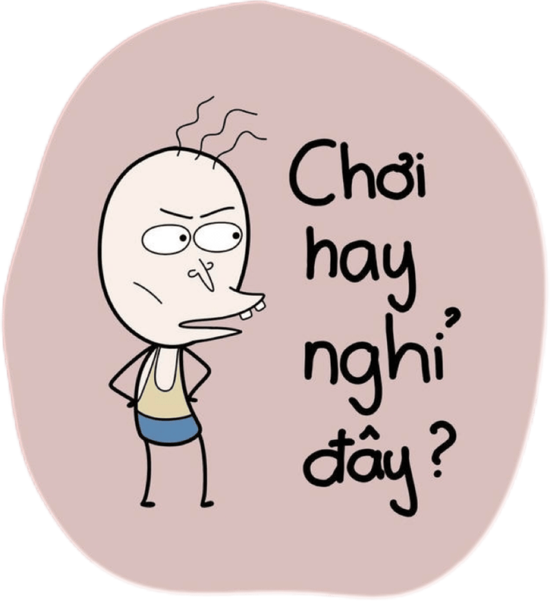 Nhãn dán bựa với ánh mắt ngáo ngơ gây cười mạnh