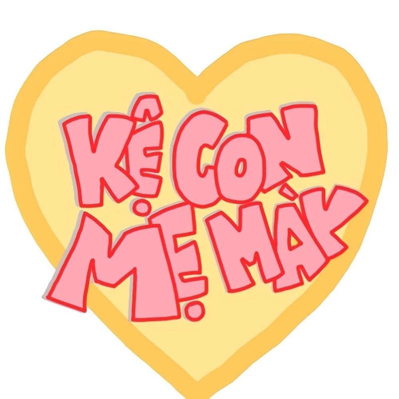 Nhãn dán chữ viết đơn giản với cụm từ dễ thương