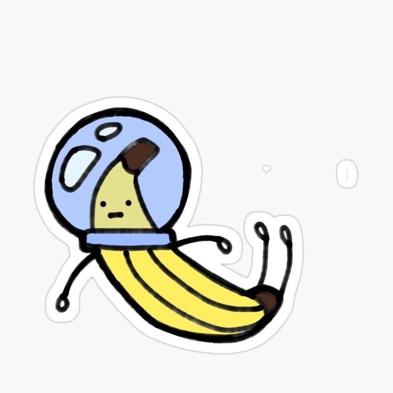 Nhãn dán gương mặt chuối mang nét đáng mến