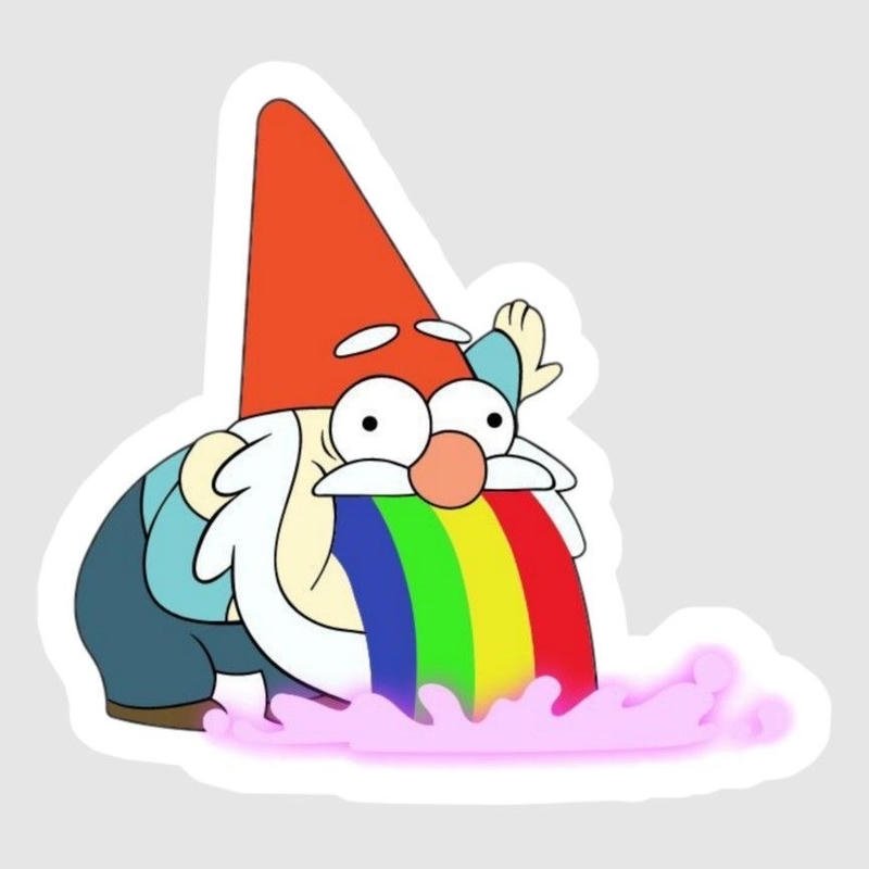 Nhãn dán nhân vật nhí nhảnh với gương mặt tươi sáng