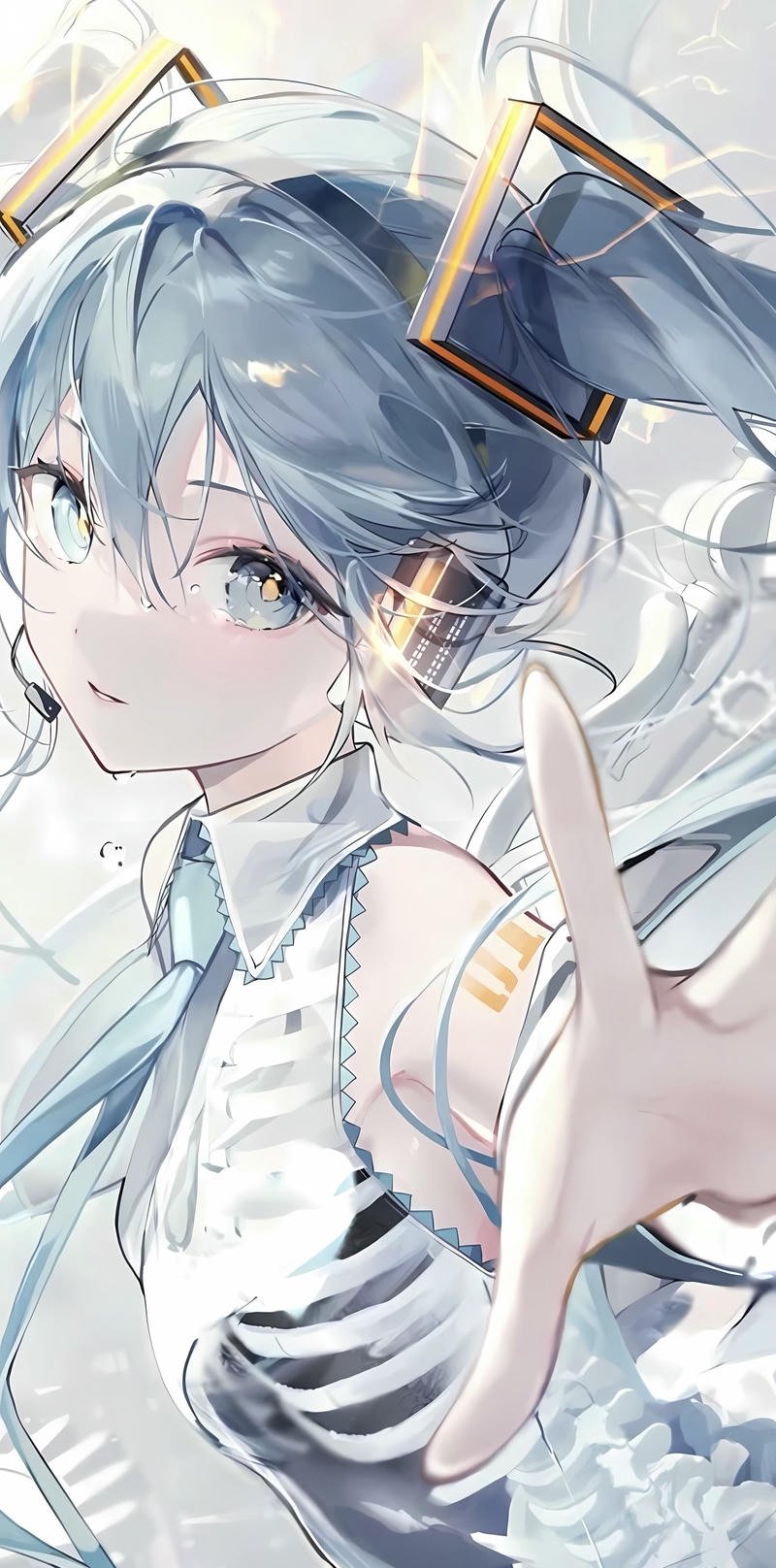 Nhân vật anime đứng giữa khung cảnh huyền ảo trong ảnh anime hiếm đẹp