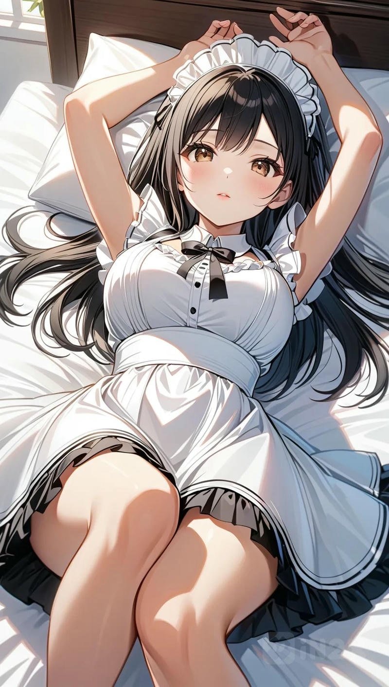 Nhân vật anime nữ trong bộ trang phục hầu gái