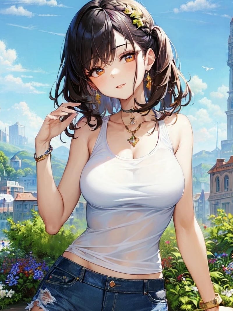 Nhân vật anime to trong tạo dáng đáng yêu