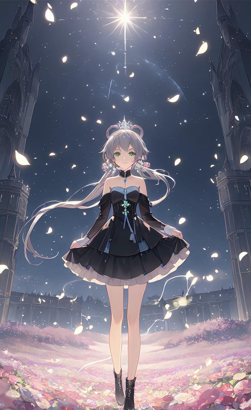 Nhân vật anime tóc trắng ánh nhìn lạnh lùng phong cách nghệ thuật