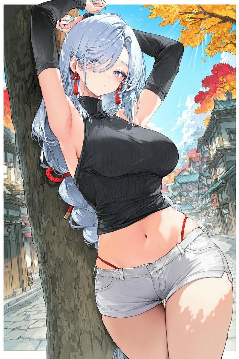 Nhân vật nữ anime vú to đầy đặn nghệ thuật