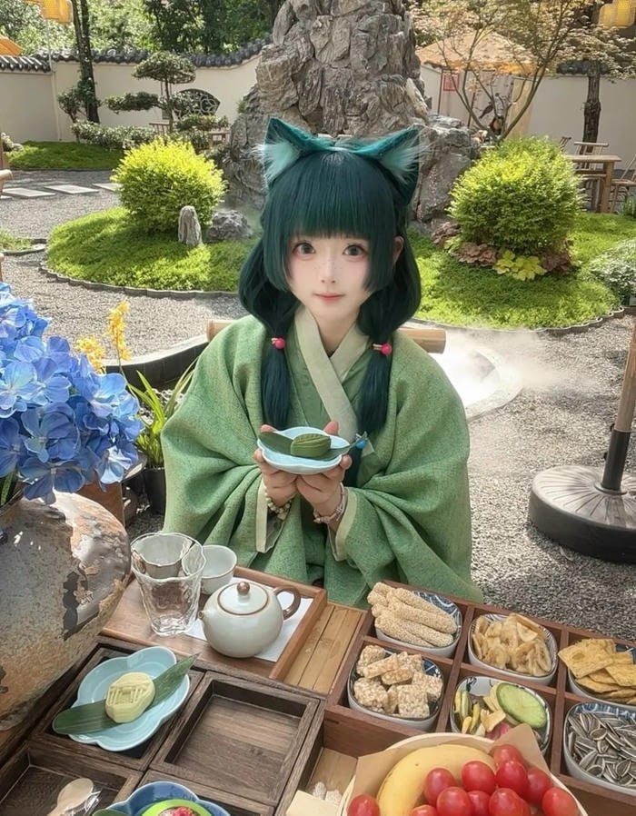 Nữ cosplayer tạo hình mèo phong thái nhẹ nhàng