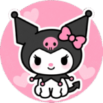 Phong cách dễ thương pha chút nghịch ngợm của nhãn dán Kuromi