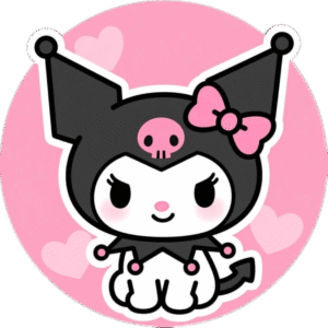 Phong cách dễ thương pha chút nghịch ngợm của nhãn dán Kuromi