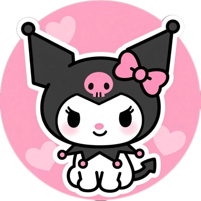 Phong cách dễ thương pha chút nghịch ngợm của nhãn dán Kuromi