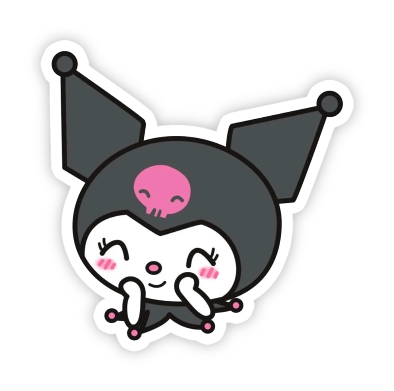 Phong cách dễ thương pha tinh nghịch của nhãn dán Kuromi