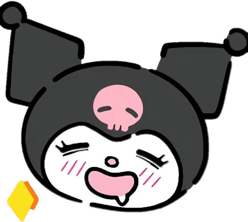 Phong cách hoạt hình dễ thương trong nhãn dán Kuromi