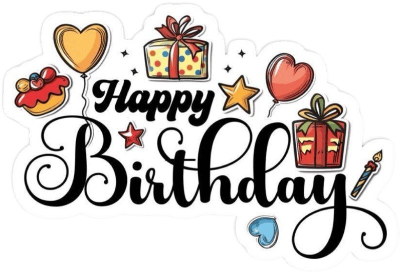 Sticker gif sinh nhật cute nhân vật chibi nhảy múa