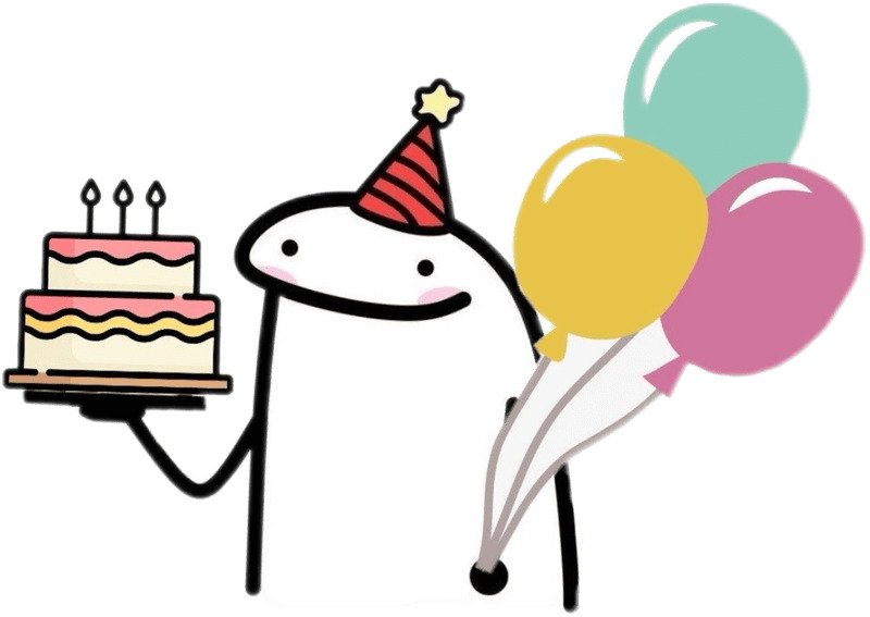 Sticker sinh nhật birthday bánh kem cổ điển nhiều nến