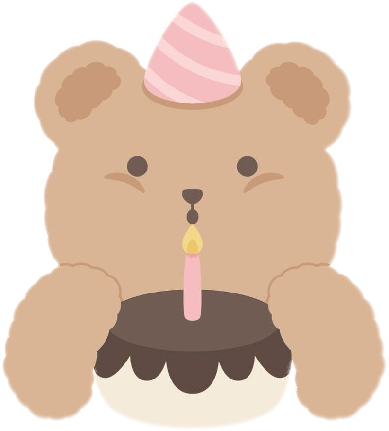 Sticker sinh nhật gif bánh kem nến lung linh chúc mừng