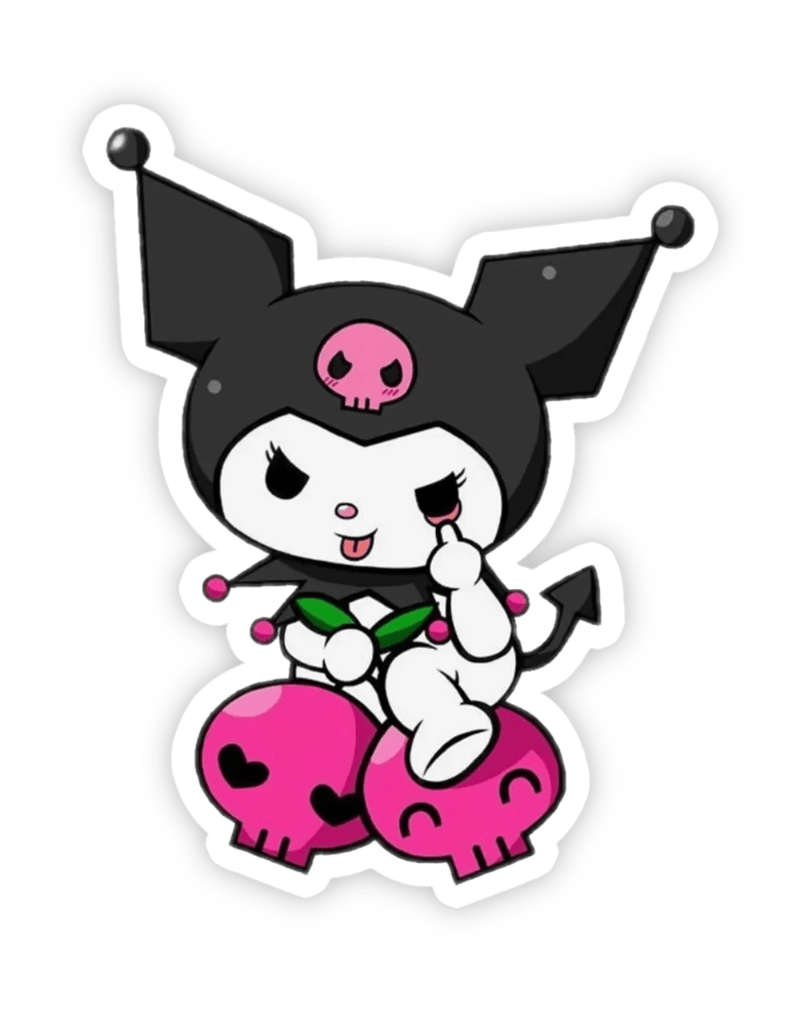 Thiết kế chibi đáng yêu trong nhãn dán Kuromi