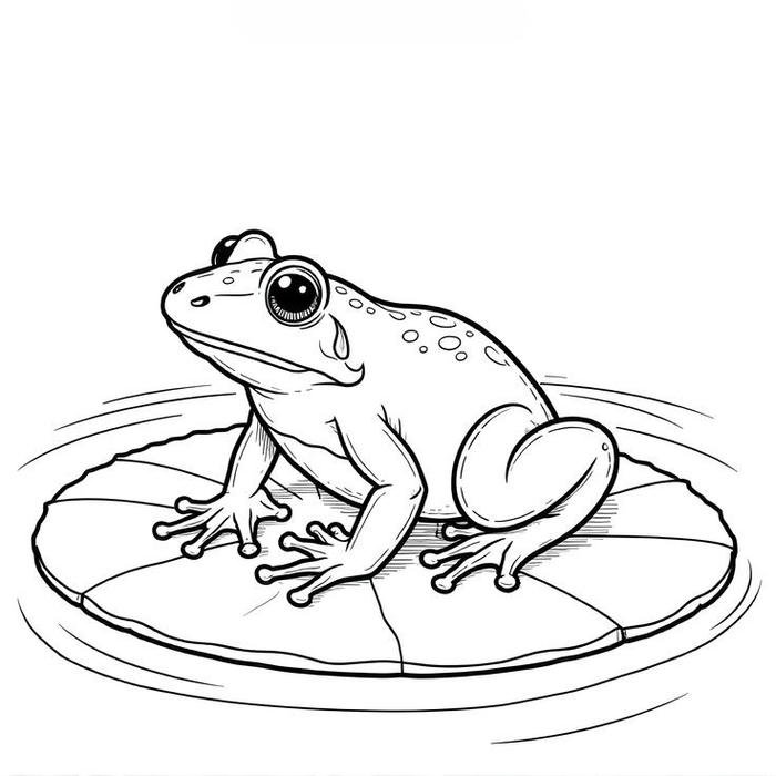 Tô màu con ếch tranh vẽ dễ thương giàu biểu cảm