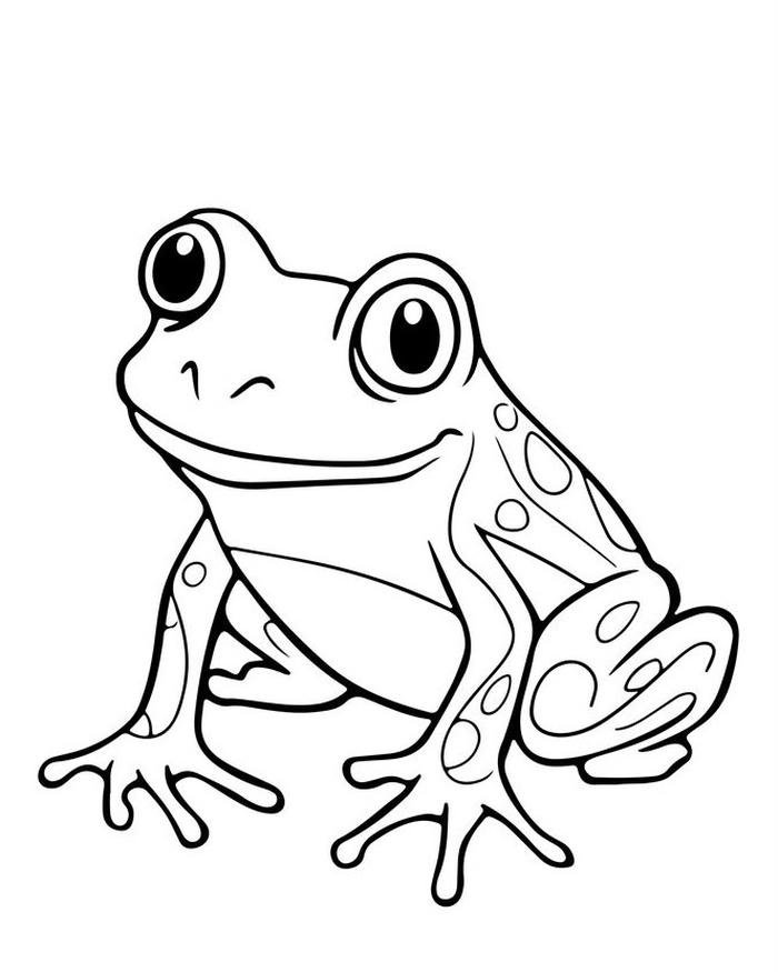 Tô màu con ếch tranh vẽ đơn giản rất sinh động