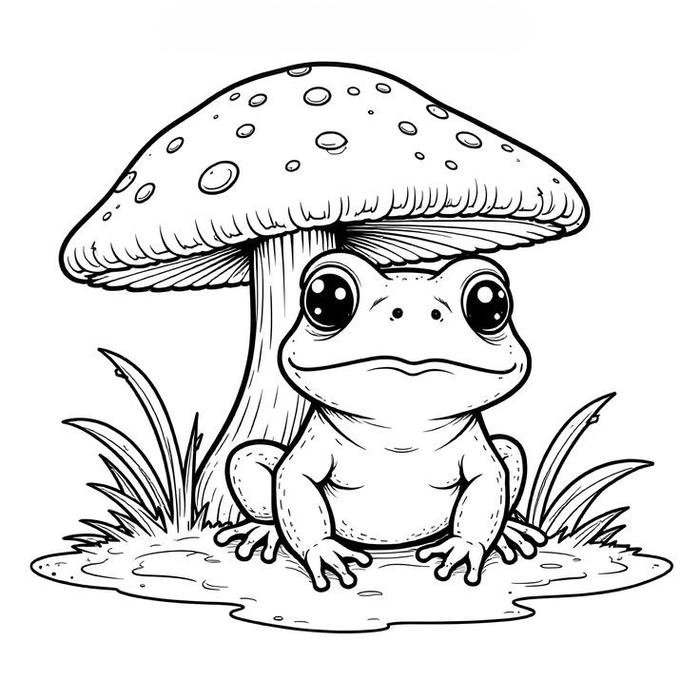 Tô màu con ếch tranh vẽ rõ ràng rất sinh động