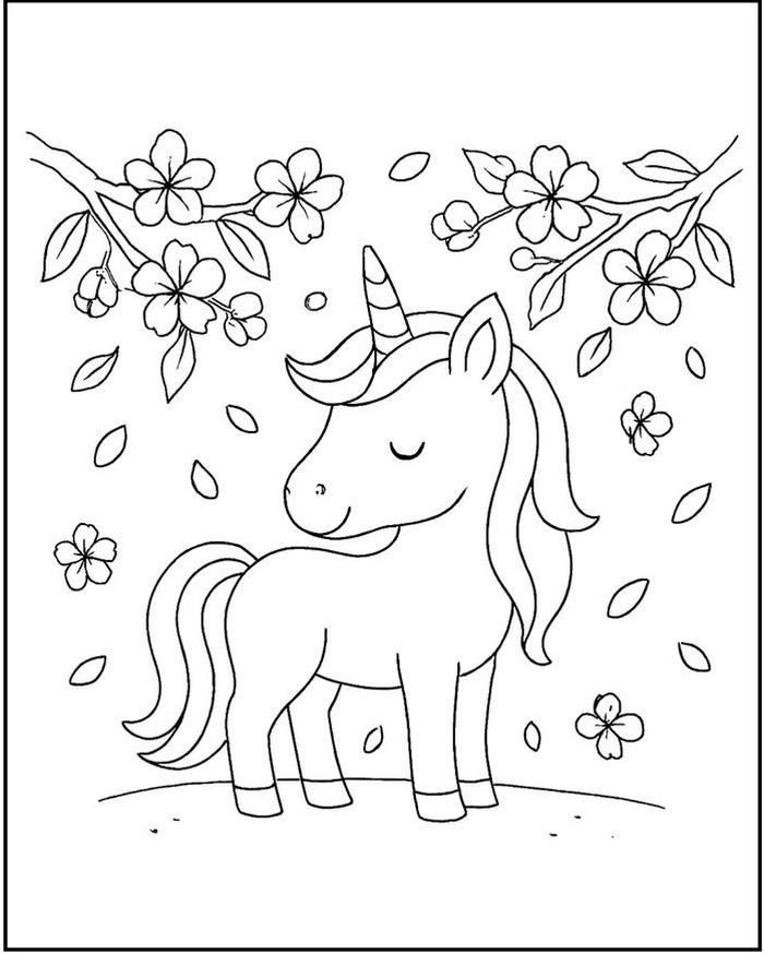 Tô màu con ngựa hình minh họa thân thiện dễ nhận biết