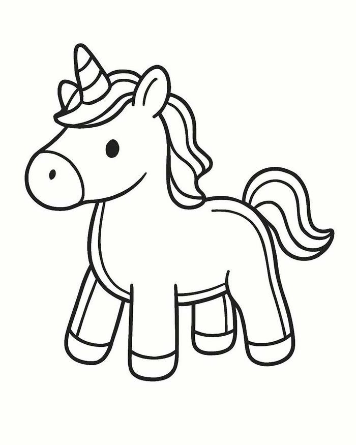 Tô màu con ngựa nét minh họa mềm mại dễ hoàn thiện