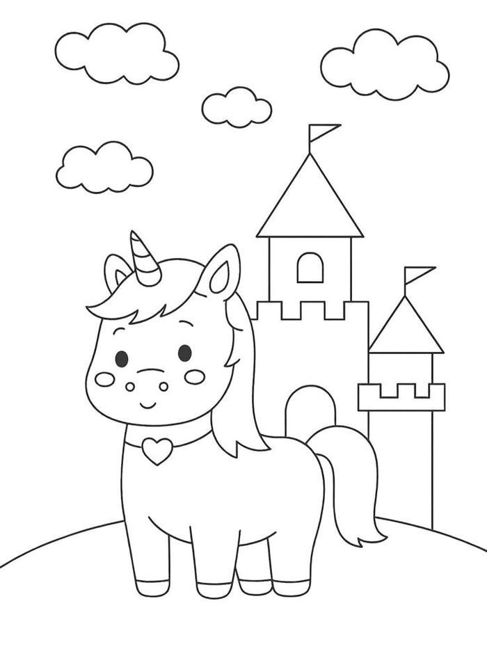 Tô màu con ngựa tranh minh họa sinh động dễ nhìn