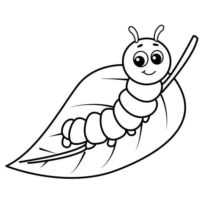 Tô màu con sâu nét vẽ rõ ràng thuận tiện tô