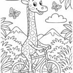 Tô màu hươu cao cổ bố trí hợp lý dễ tiếp cận