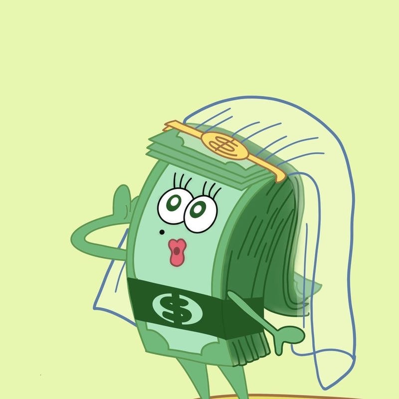 Trạng thái tài chính thoải mái thấy trong meme tiền