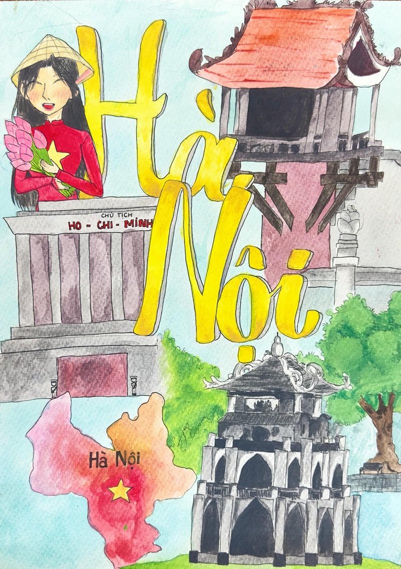 Tranh minh họa lăng bác chi tiết rõ ràng sắc nét