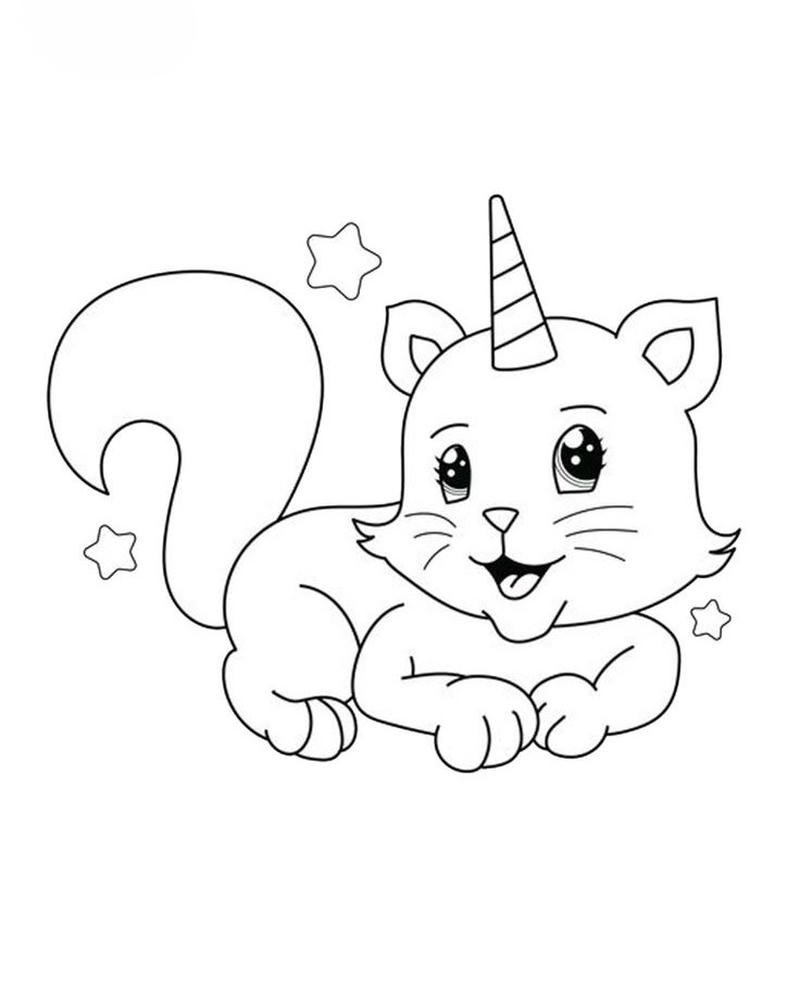 Tranh tô màu con mèo biểu hiện sinh động thu hút