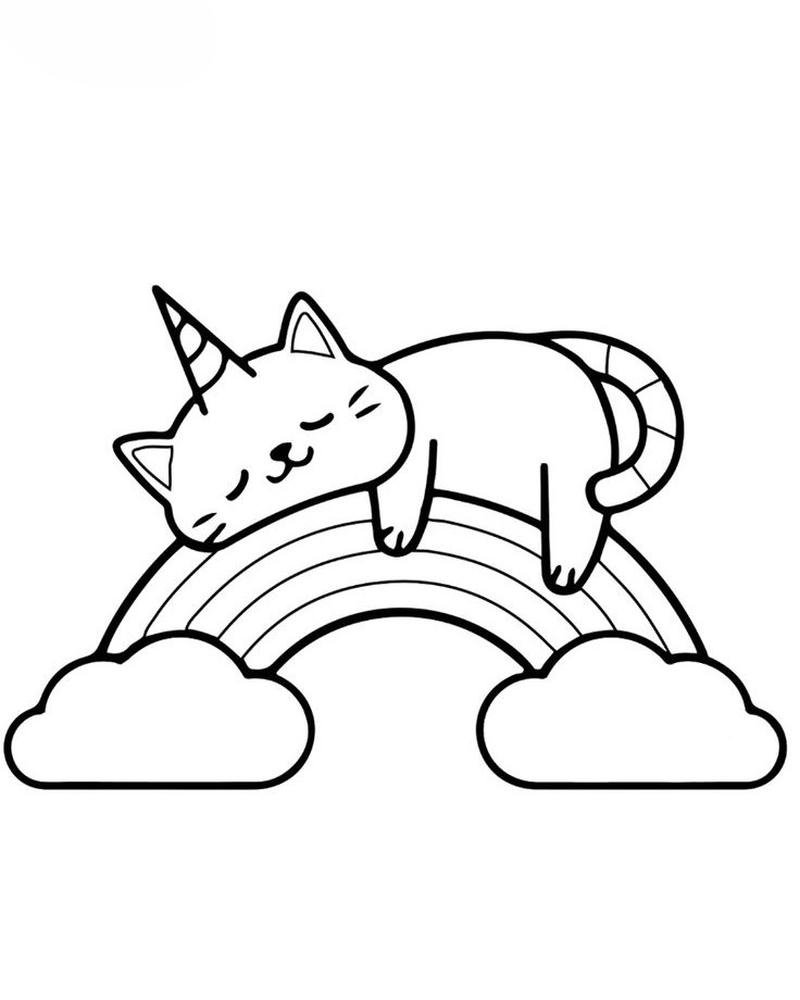 Tranh tô màu con mèo nét vẽ dứt khoát rõ ràng