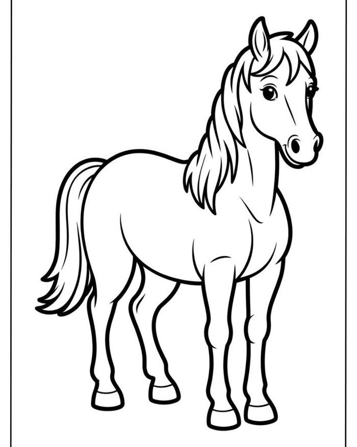 Tranh vẽ con ngựa dùng cho tập tô