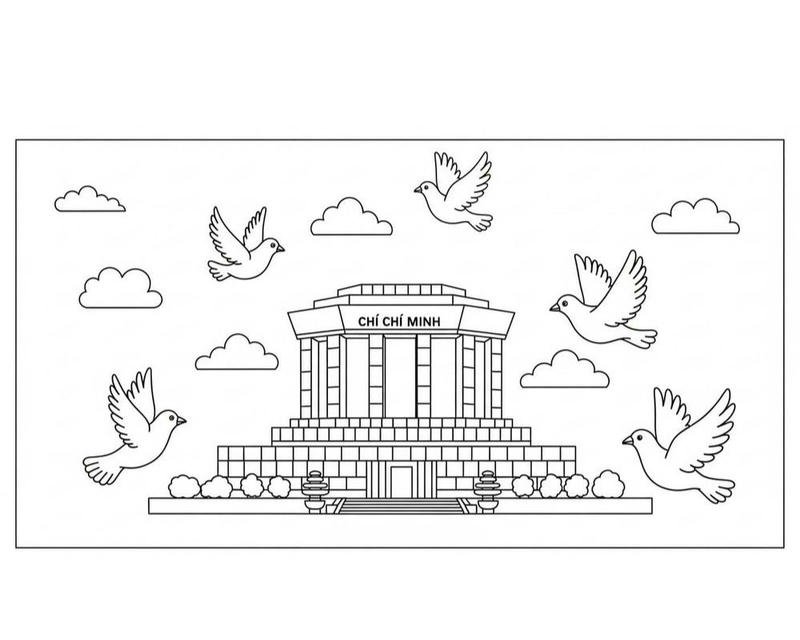 Tranh vẽ lăng bác phong cách nghệ thuật tinh tế